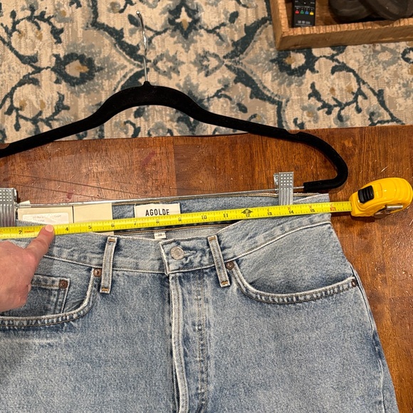 Agolde Light Blue Straight Leg Jeans - Picture 11 of 12